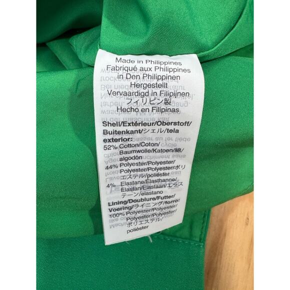 J. CREW Factory Cap Sleeve V Neck Green Dress Women’s Size 4 - Picture 6 of 7